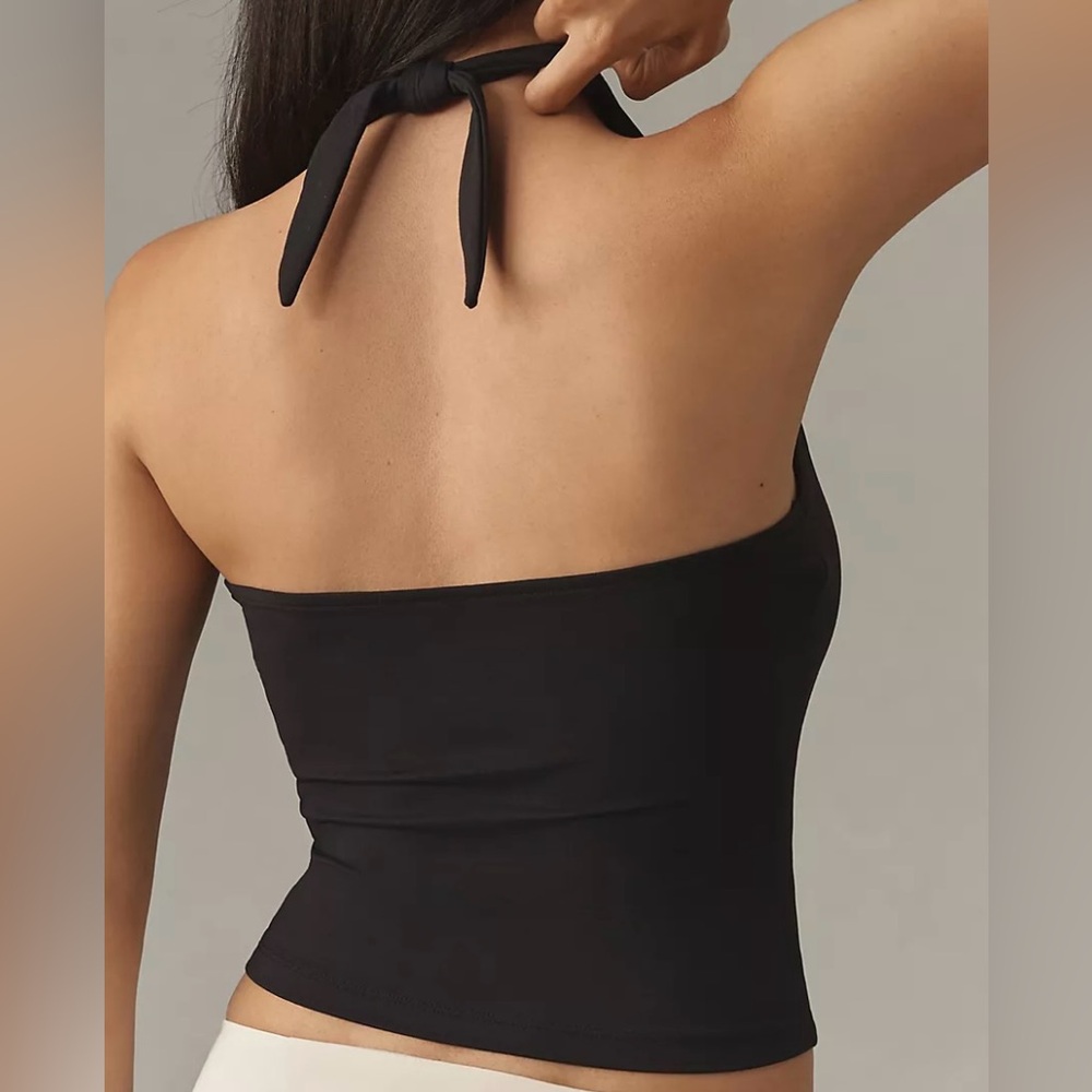 Anthropologie tailored black halter top size Large - Picture 2 of 4
